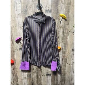 Hugo Boss Black label Party Stripe Button Down French Cuff